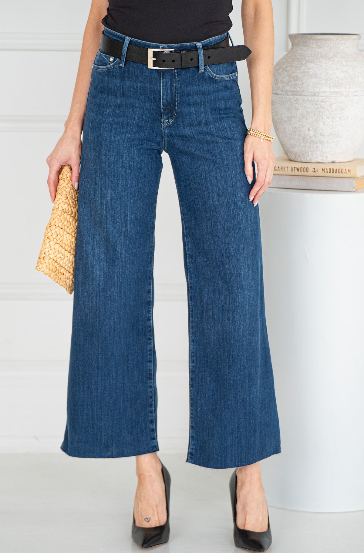 PALOMA SUPERSOFT WIDE LEG JEANS-DB