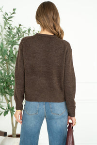 WILFRED PULLOVER SWEATER IN CHOCOLATE