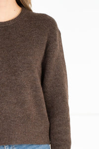 WILFRED PULLOVER SWEATER IN CHOCOLATE