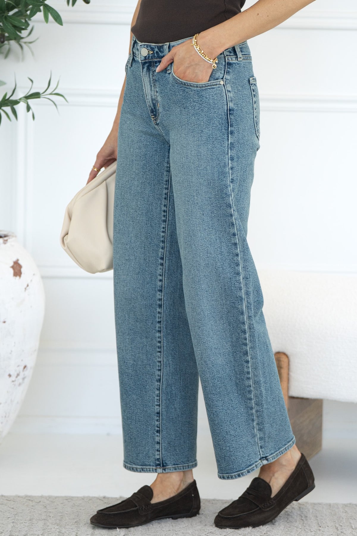 STEVIE SLIM WIDE JEANS-MB