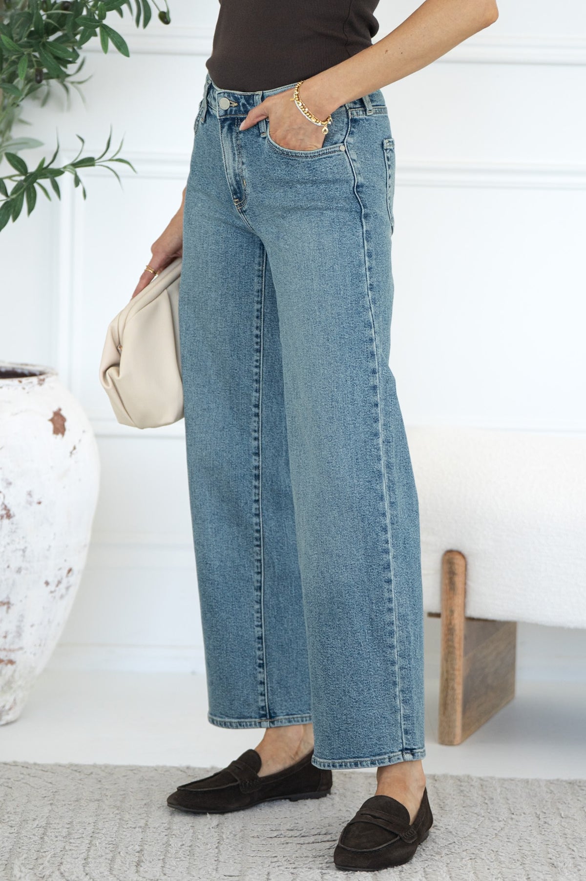 STEVIE SLIM WIDE JEANS-MB