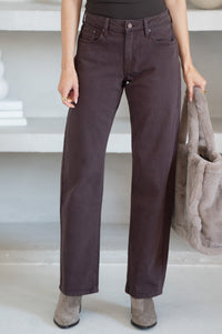 WALLACE BARREL JEANS IN BROWN