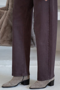 WALLACE BARREL JEANS IN BROWN