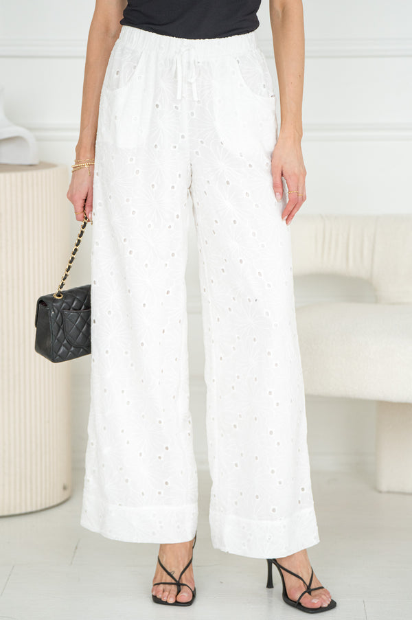 ROSEY EMBROIDERED PANTS
