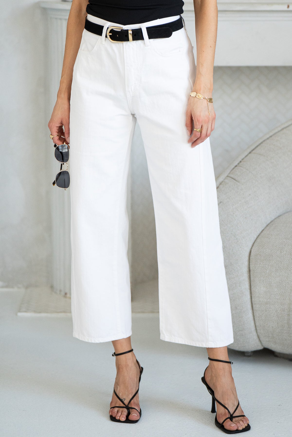 ANYA TWIST BARREL JEANS-WH