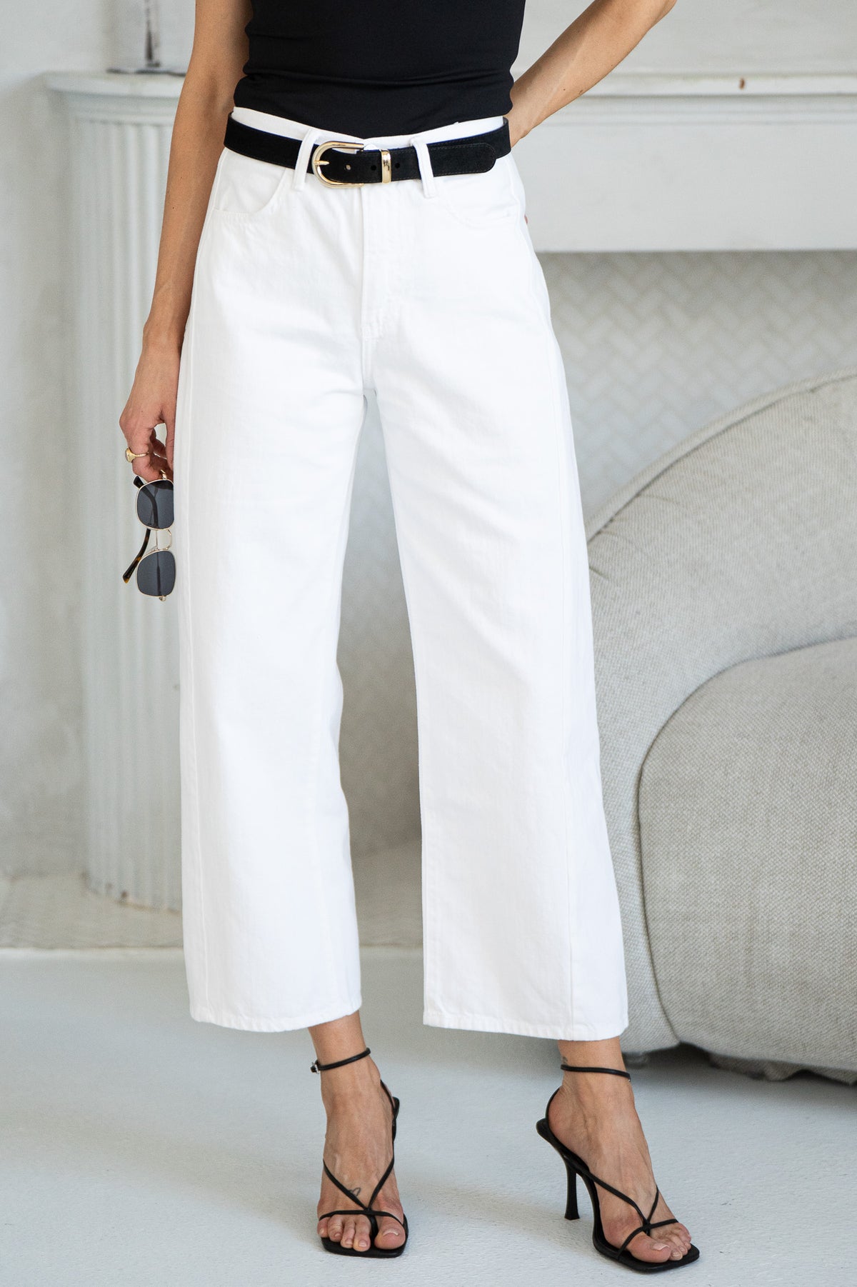 ANYA TWIST BARREL JEANS-WH