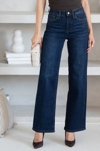 JED LOOSE STRAIGHT LEG JEANS IN DARK DENIM