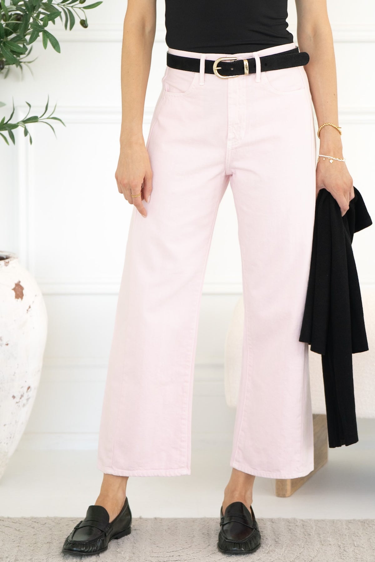 ANYA TWIST BARREL JEANS-PI