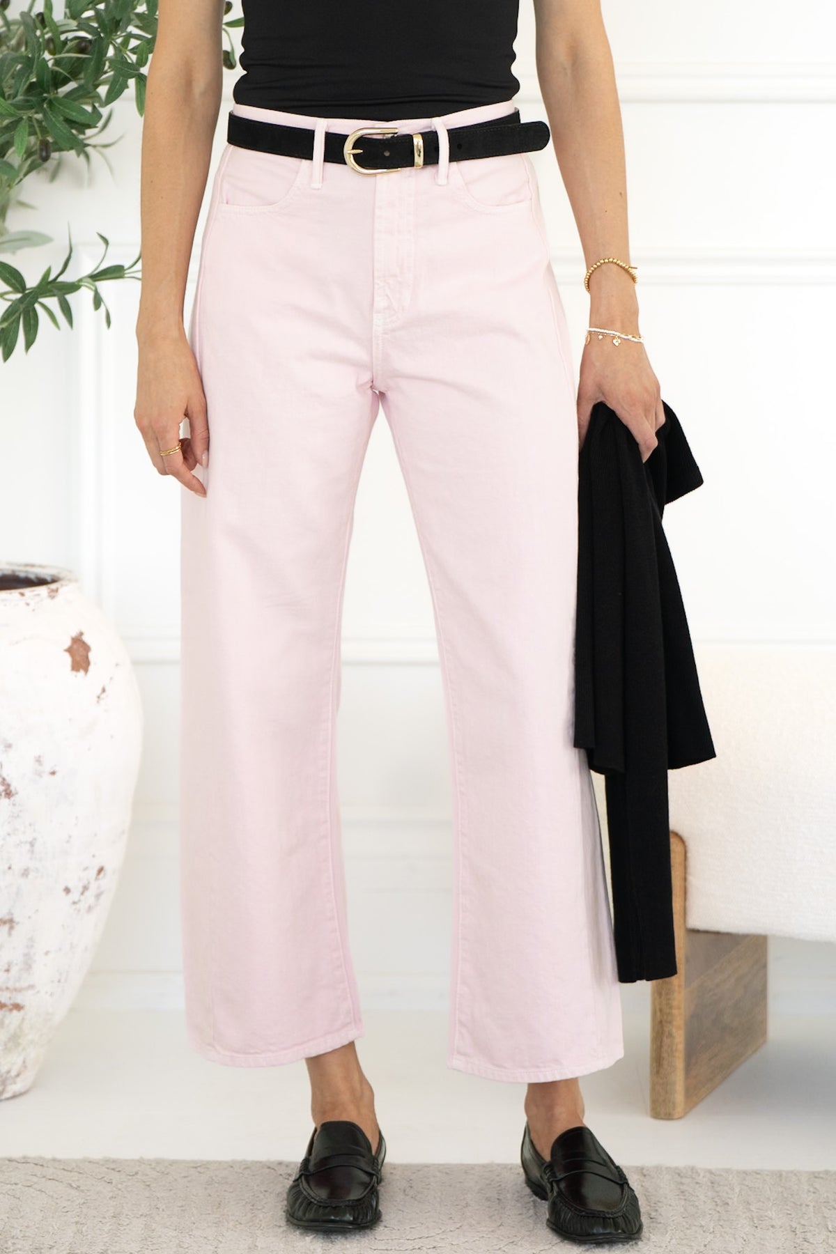 ANYA TWIST BARREL JEANS-PI