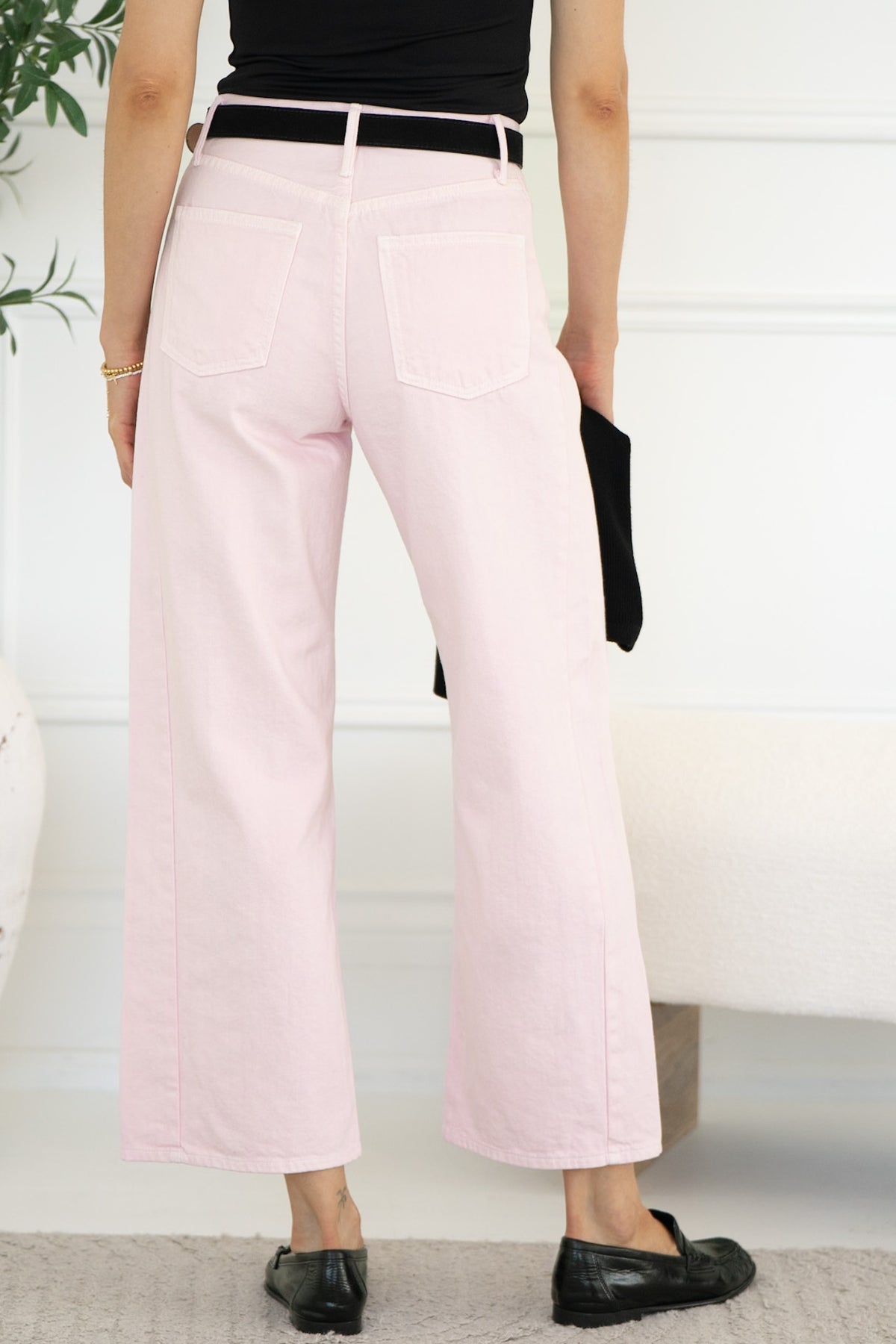 ANYA TWIST BARREL JEANS-PI