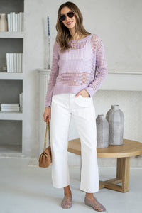 AZELIE OPEN KNIT SWEATER-LA