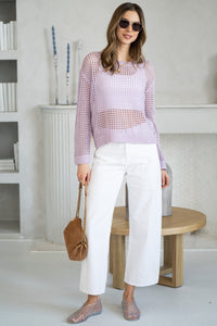 AZELIE OPEN KNIT SWEATER-LA