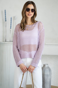 AZELIE OPEN KNIT SWEATER-LA