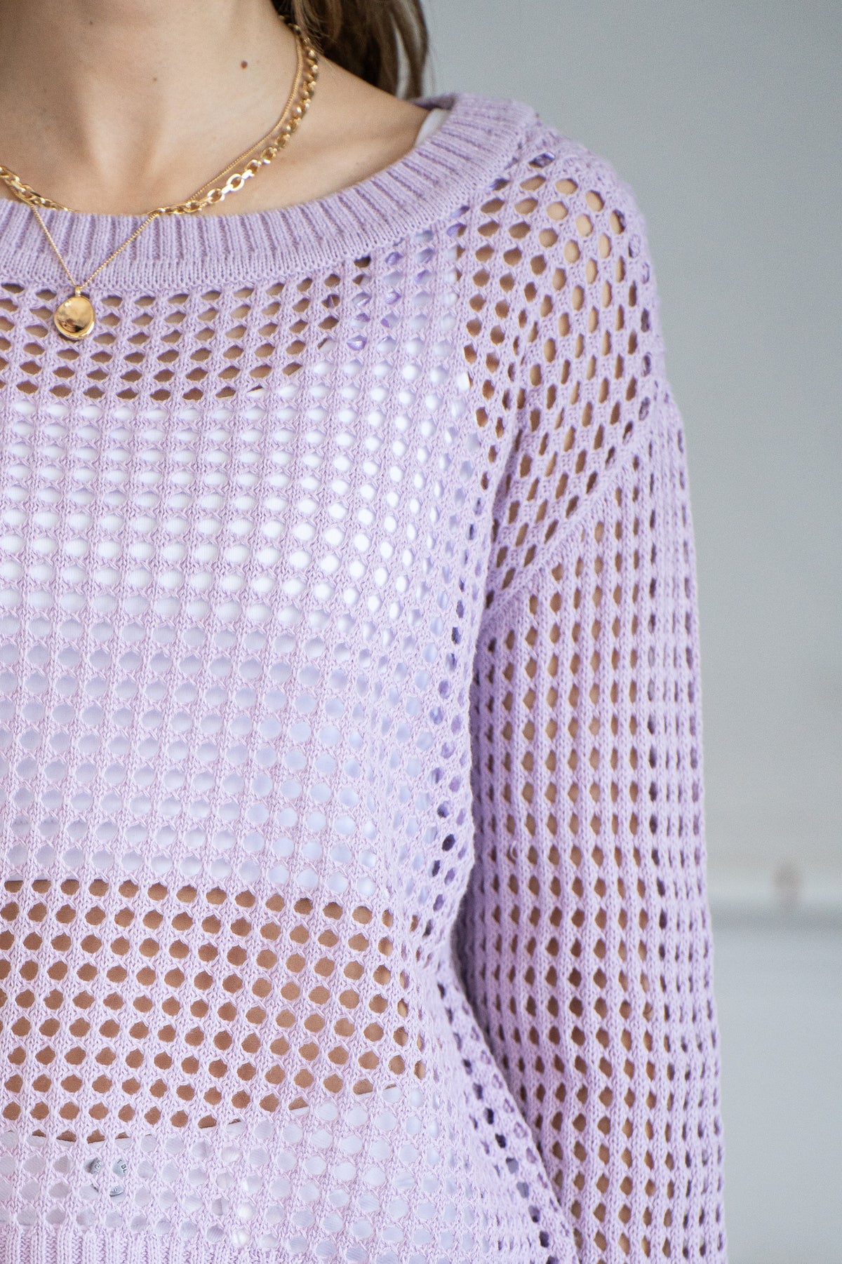 AZELIE OPEN KNIT SWEATER-LA