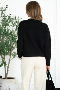 WILFRED PULLOVER SWEATER IN CAVIAR
