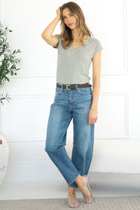REEVES RIBBED MODAL TANK-GY