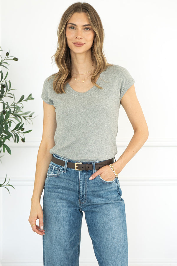 REEVES RIBBED MODAL TANK-GY
