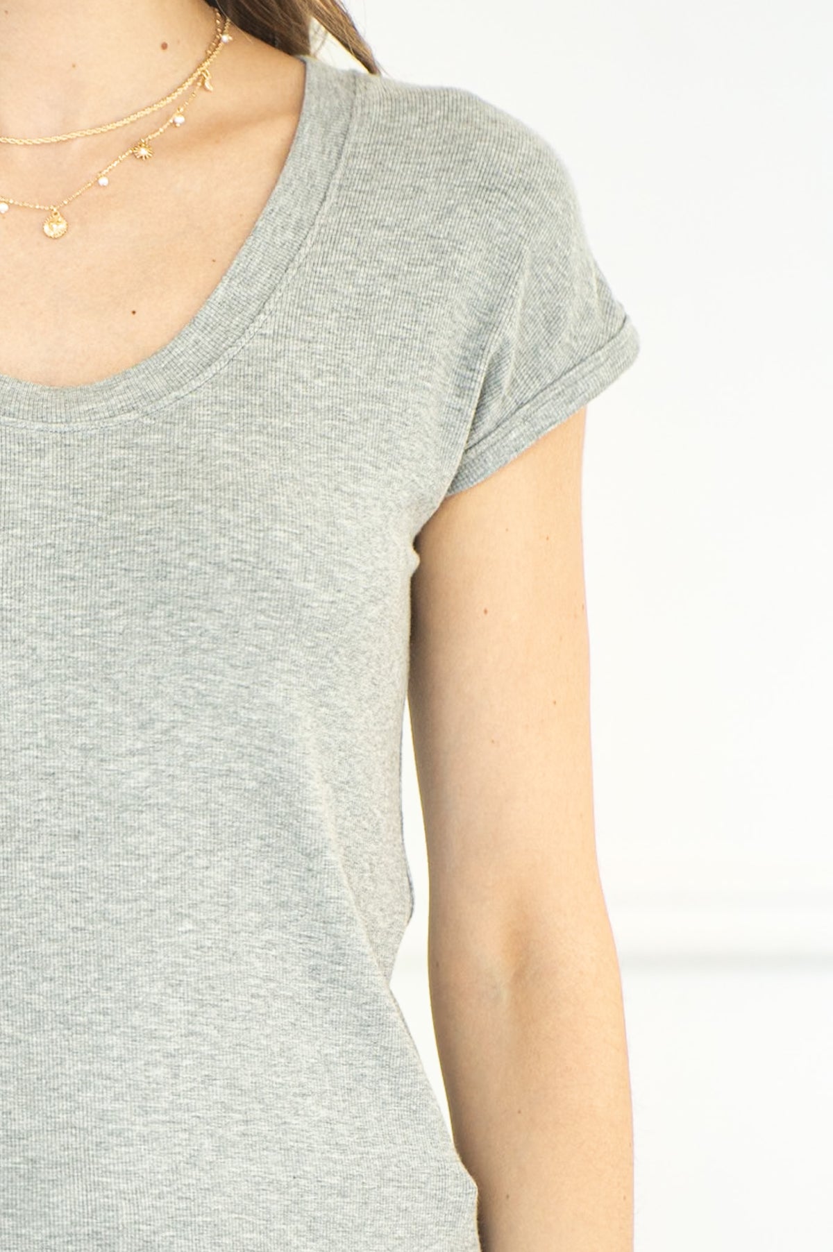 REEVES RIBBED MODAL TANK-GY
