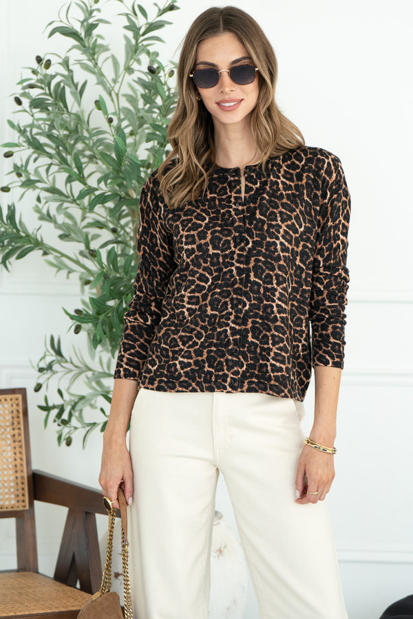 CELINE LEOPARD CARDIGAN