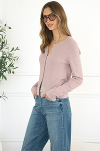 FATE CLASSIC RIBBED CARDIGAN-DP