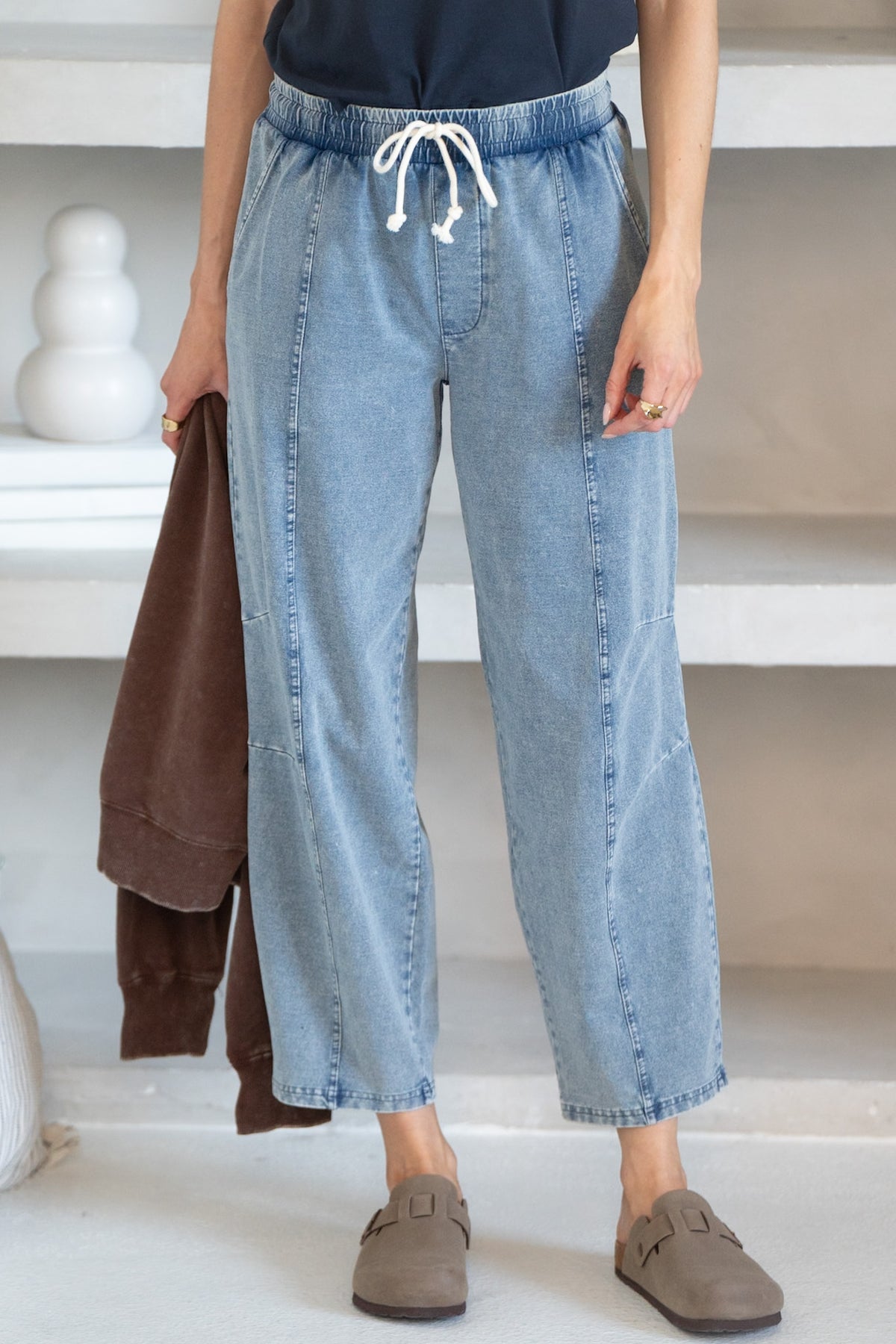 CORALIE STRETCH DENIM PANTS