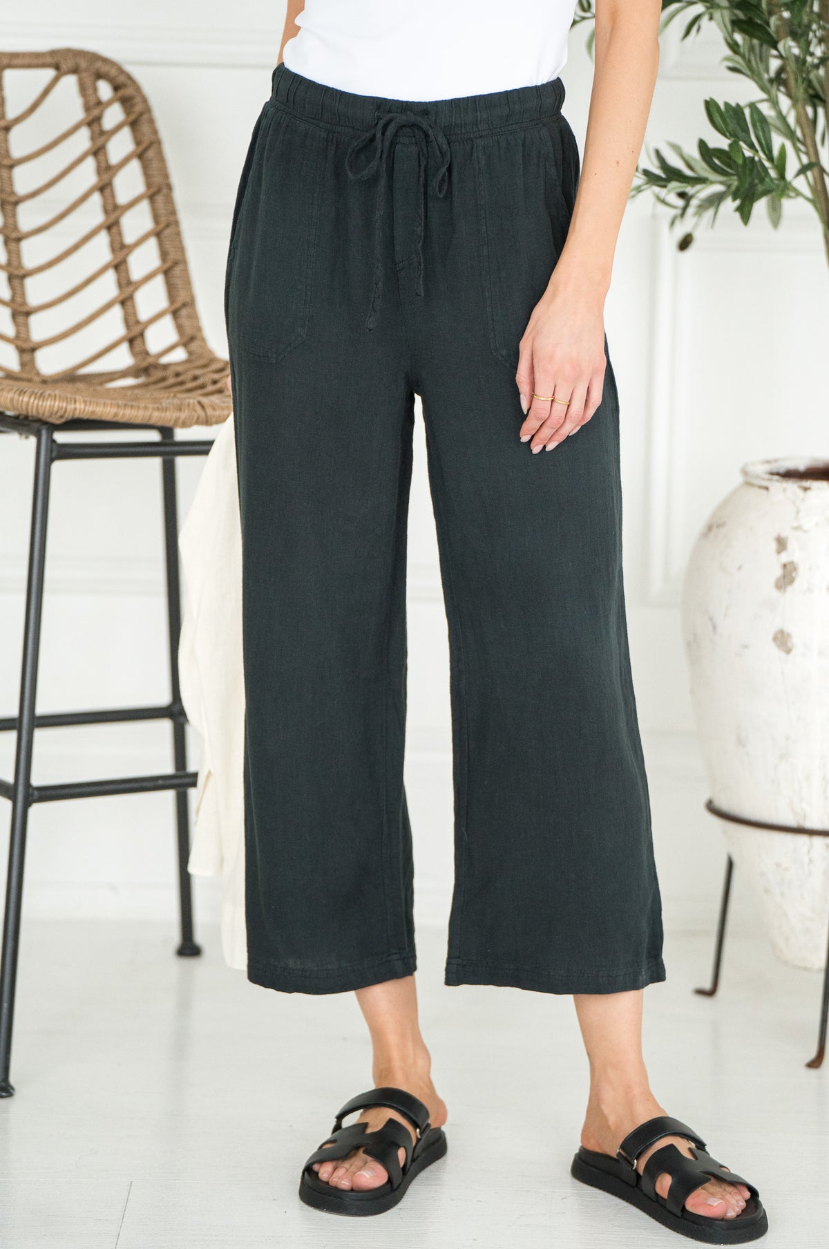 SALVADOR LINEN BLEND PANTS