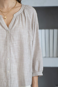 NORA STRIPE BLOUSE-BR