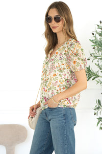 BALI FLORAL PRINTED BLOUSE