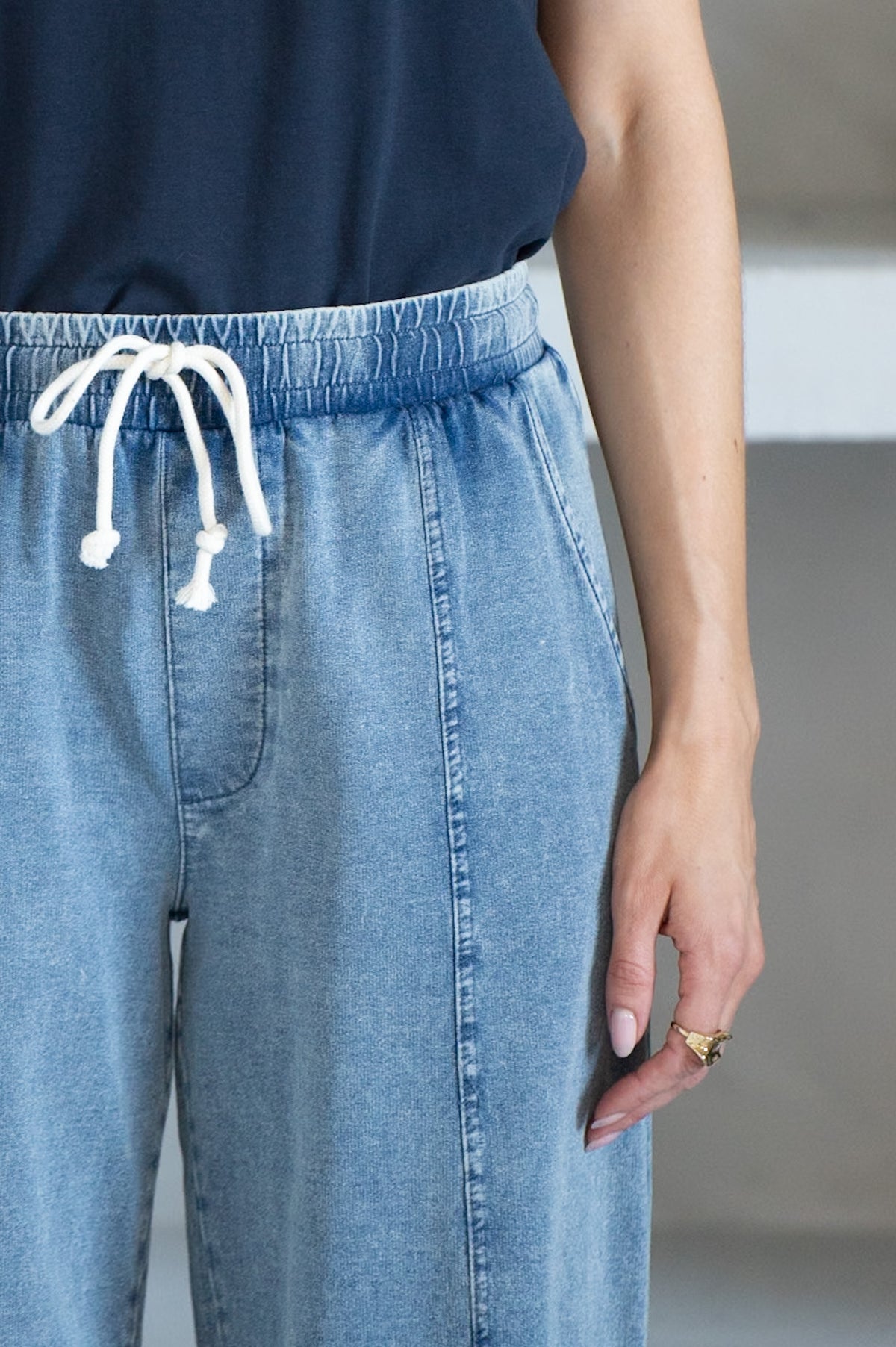 CORALIE STRETCH DENIM PANTS