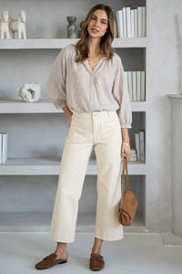 NORA STRIPE BLOUSE-BR