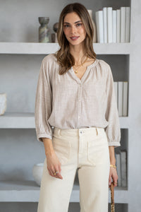 NORA STRIPE BLOUSE-BR