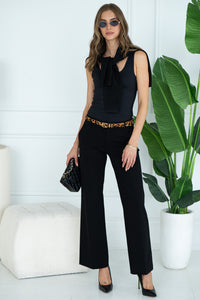 KELSEY WIDE LEG TROUSER-BK