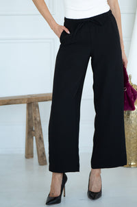ANOTHER NIGHT WIDE LEG PANTS-BK