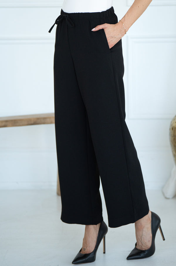 ANOTHER NIGHT WIDE LEG PANTS-BK