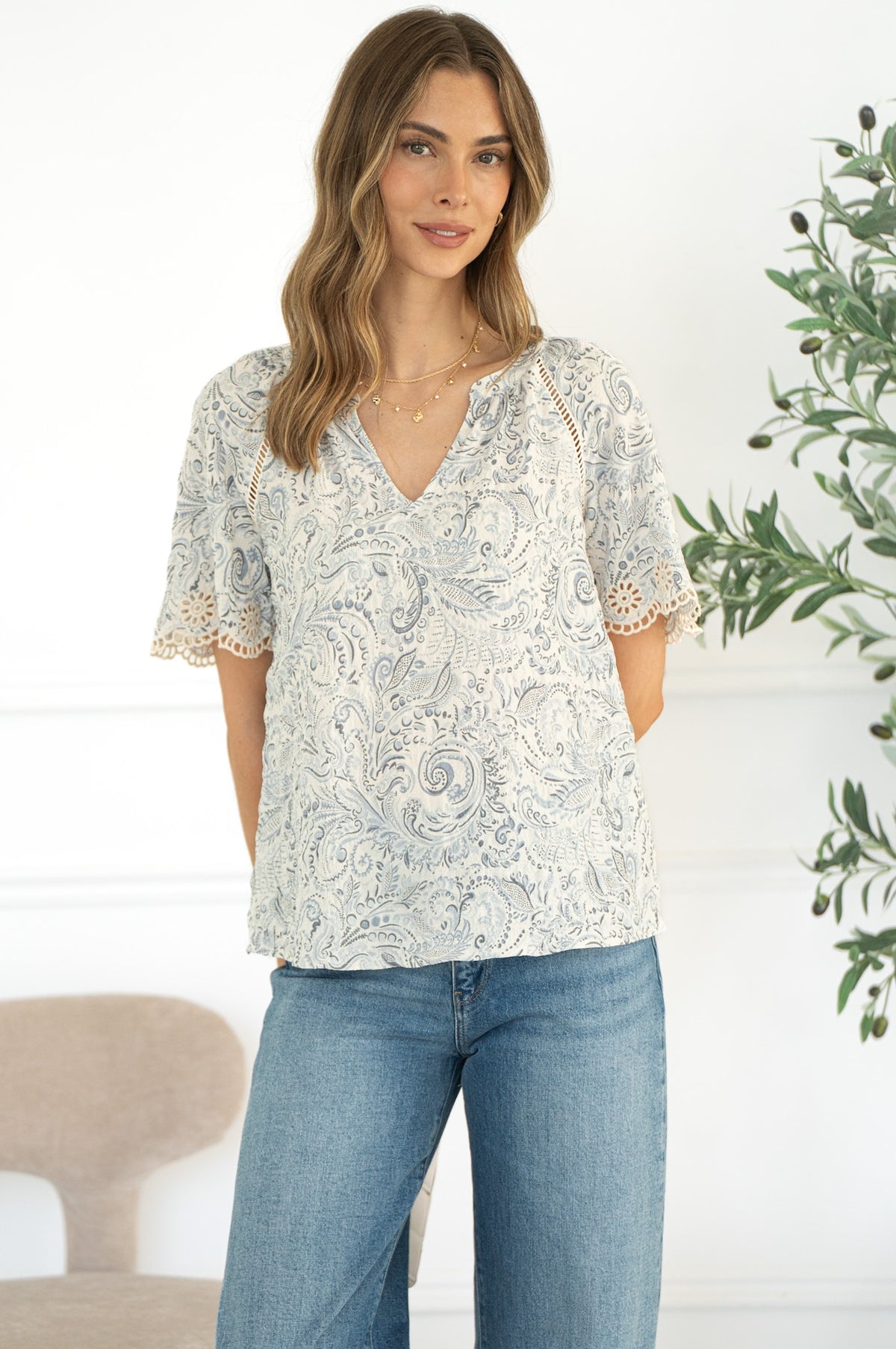 FABLE PRINTED BLOUSE