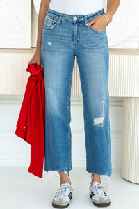 PEARSON DISTRESSED STRAIGHT LEG JEANS