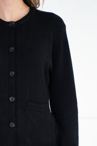 IRIS CARDIGAN IN CAVIAR