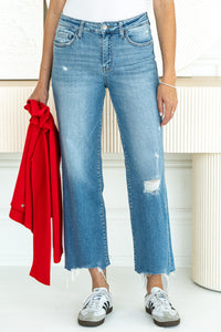 PEARSON DISTRESSED STRAIGHT LEG JEANS