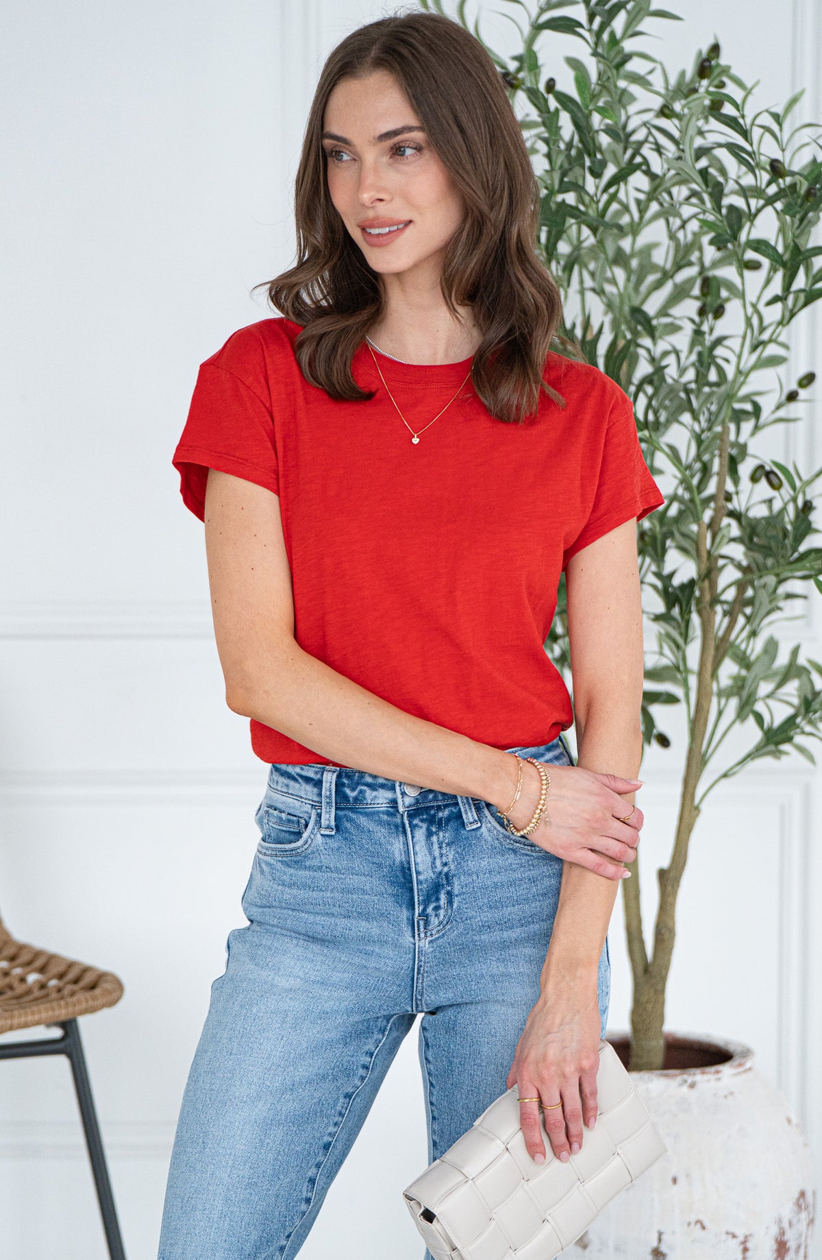 MODERN SLUB TEE-CR