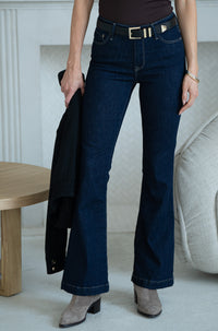 SYDNEY FLARE MID RISE JEANS-DB
