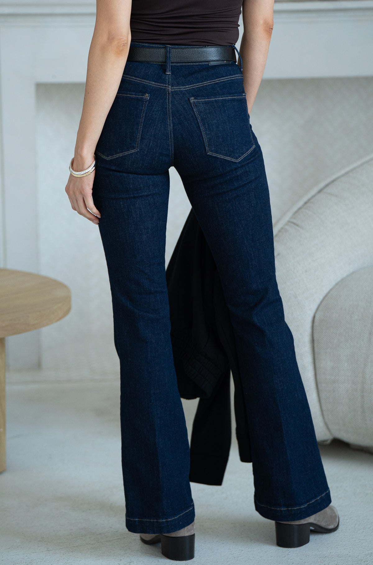 SYDNEY FLARE MID RISE JEANS-DB