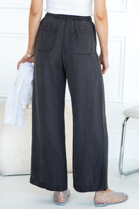 INDIGO WIDE LEG TENCEL PANTS-CH
