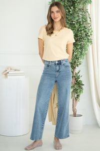 CARBON WIDE LEG JEANS