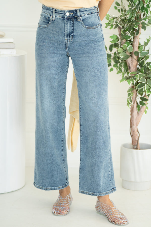CARBON WIDE LEG JEANS