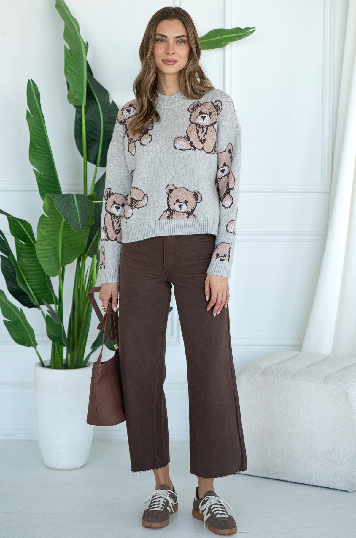 ALL OVER TEDDY SWEATER