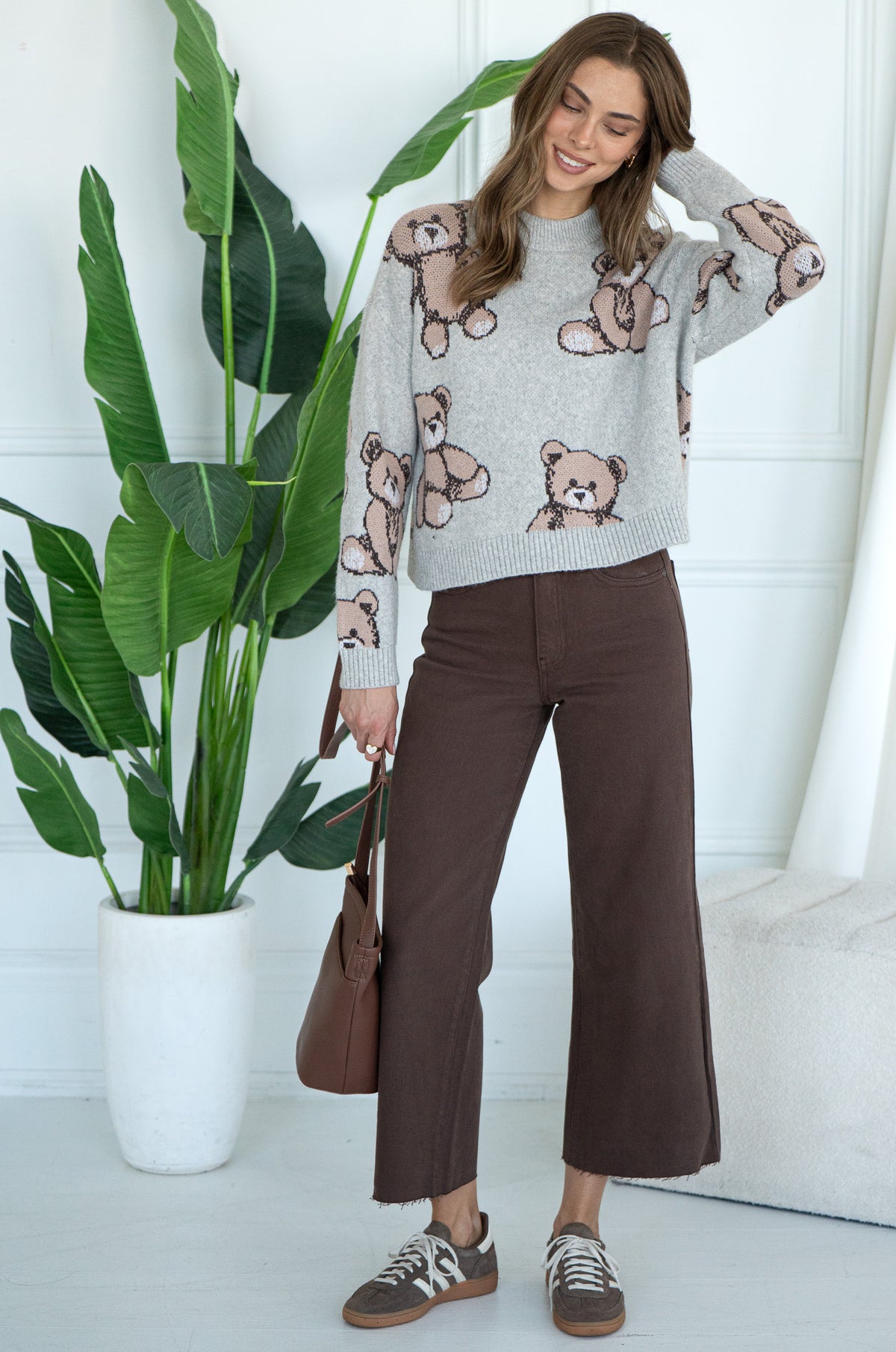 ALL OVER TEDDY SWEATER