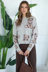 ALL OVER TEDDY SWEATER