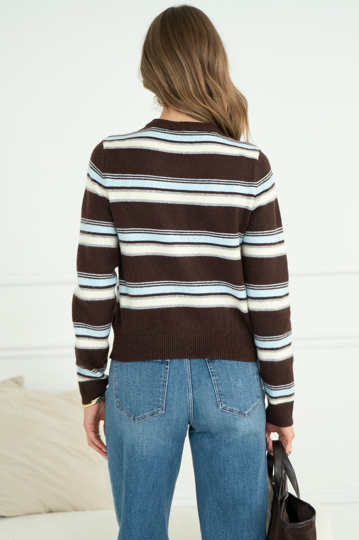 MONACO CONTRAST STRIPE CARDIGAN