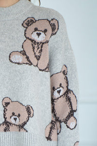 ALL OVER TEDDY SWEATER