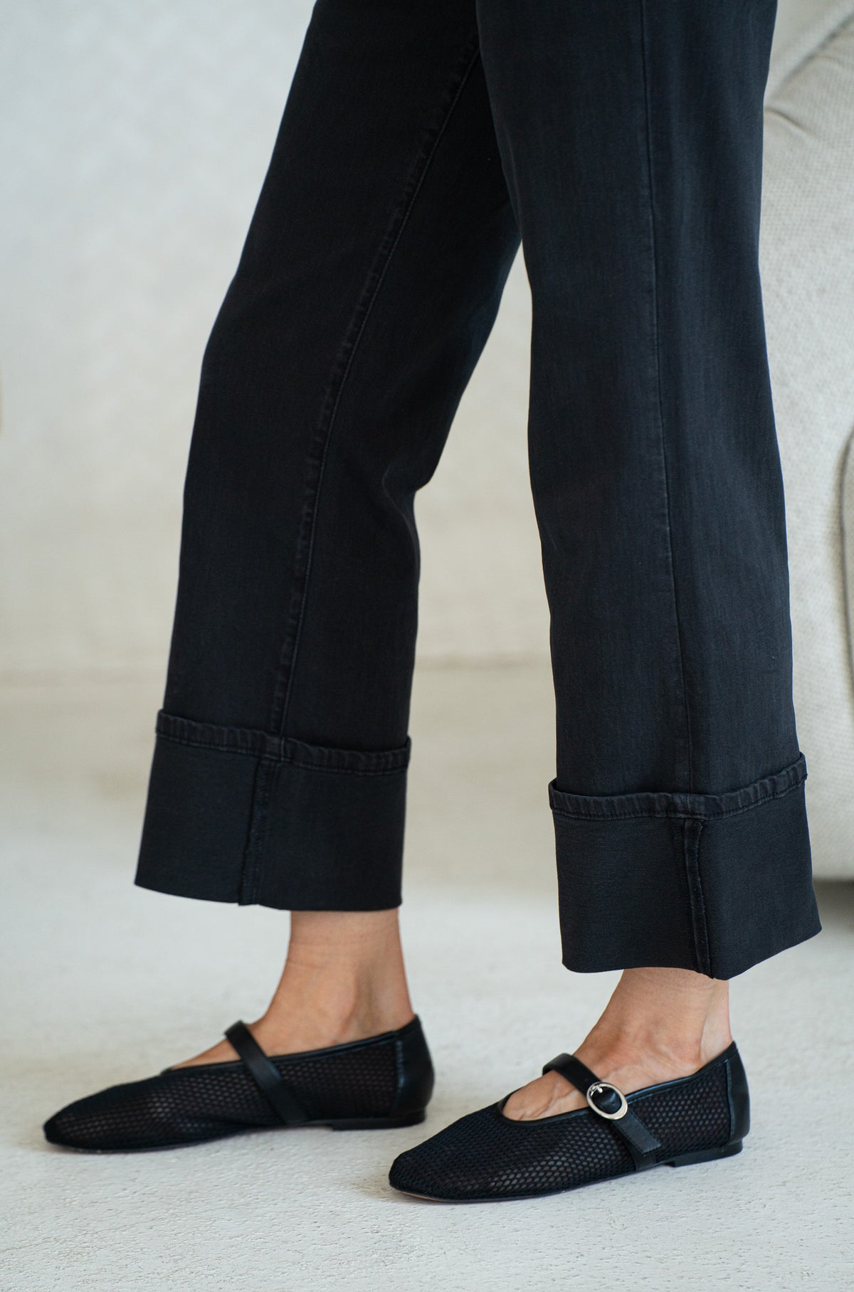 HUSTLER CUFFED DENIM-BK